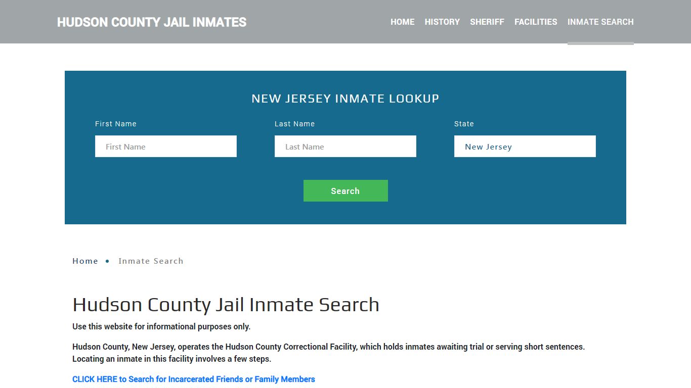 Hudson County, NJ Detainee Lookup